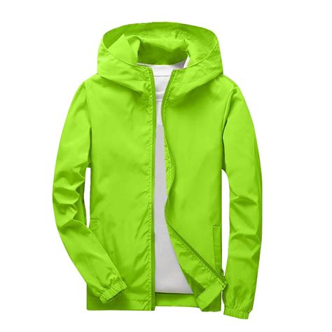 Boys Rain Jacket Youth Waterproo𝗳 Hooded Raincoats for Boy Lightweight ...