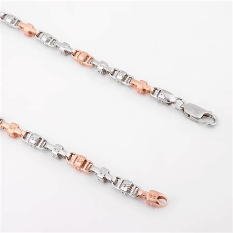 Phantom Stealth Curb Two Tone Men's Silver Chain – Diavo Jewels