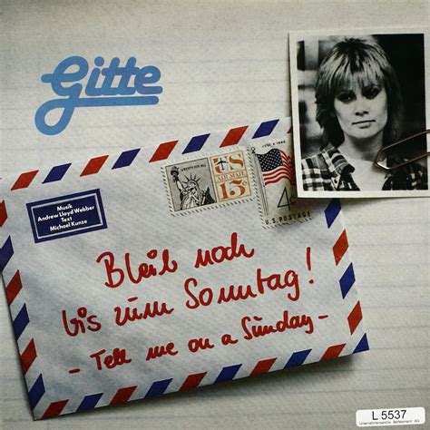 Bleib noch bis zum Sonntag! - Tell me on a Sunday – Bertelsmann Vinyl ...