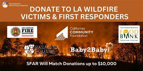 Donate to the LA Wildfire Victims and SFAR Will Match Your Donation, 31 ...