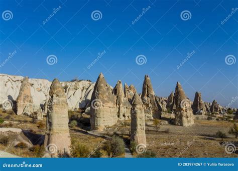 Rock Sites of Cappadocia in Love Valley, Kapadokya, Turkey Stock Image ...