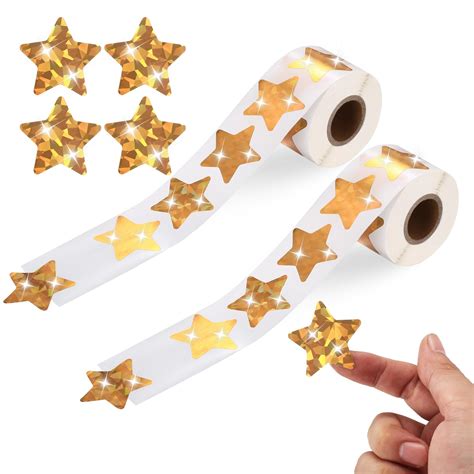 Amazon.com: Gold Star Stickers for Kids Reward, 1.5" Holographic ...