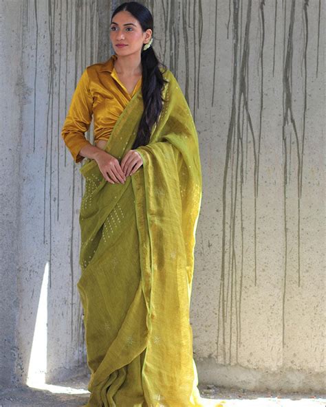 Buy Handwoven Linen Zari Saree | Anant collection | Chidiyaa