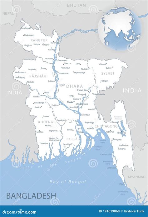 River map of bangladesh