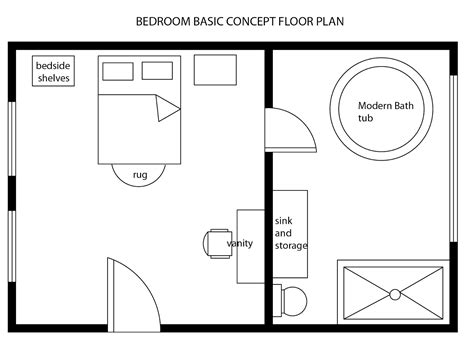 INTERIOR DESIGN & DECOR: MODERN BEDROOM BASIC FLOOR PLAN