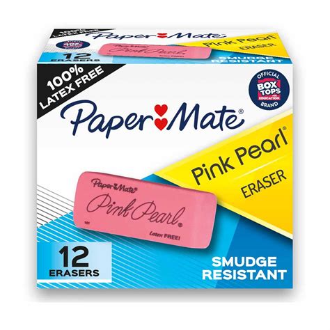 Paper Mate Pink Pearl 101 Large Eraser Box of 12 | Jerry's Artarama