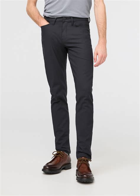 Men's Black Slim Fit Stretch Pant