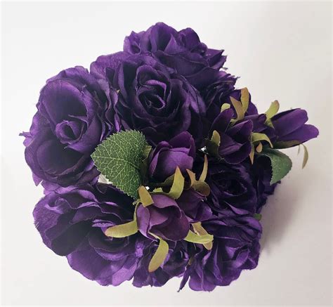 Bouquet Of Dark Purple Roses