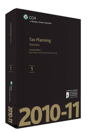 Tax Planning - Business 2010-2011 : Chidell, Ray, Laing, Sarah, Keith ...
