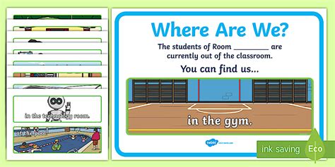 Where Are We? Class Door Chart Large Display Cut-Out Pack