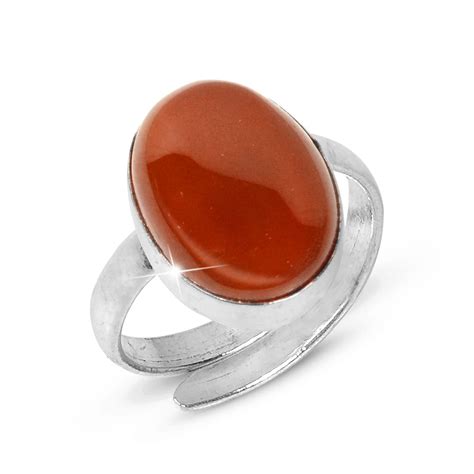 Buy Reiki Crystal Products Natural Carnelian Ring, Carnelian Gemstone ...
