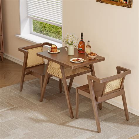 Amazon.com - AQIMUELE Small Dining Table Set for 2, Wood Small Kitchen ...