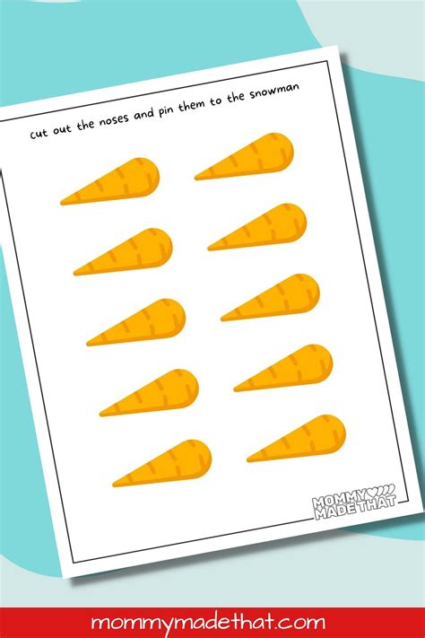 Carrot Nose For Snowman Printable | Fanny Printable
