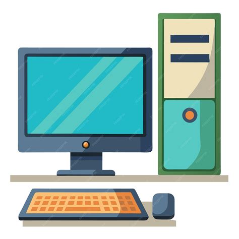 Desktop computer clipart vector art and illustration | Premium AI ...