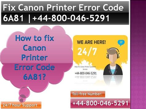 Image result for Canon Error Code 6A80