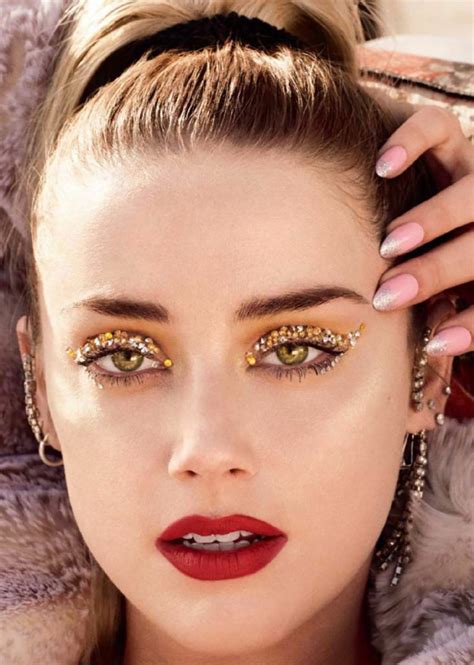 Amber Heard | Crystal & Glitter Makeup | Allure | 2017 Cover Photoshoot