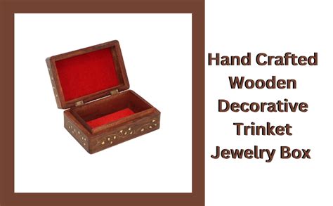 GURU JEEHand Crafted Wooden Decorative Trinket Jewelry Box Organiser ...