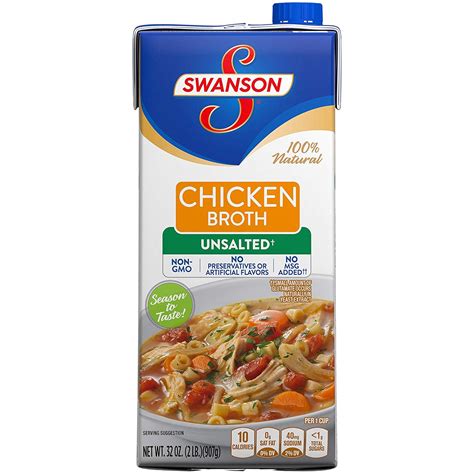 SWANSON UNSALTED CHICKEN BROTH 32 oz – RockMart 340
