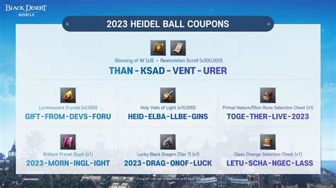 Heidelll Ball Coupons : r/BlackDesertMobile