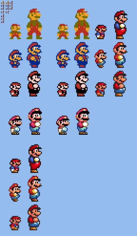10x Super Mario Series Mario Idle Sprites by Abbysek on DeviantArt