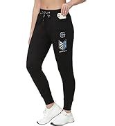 UZARUS Women's Stripe Cotton Slim Fit Joggers Track Pants with 2 ...