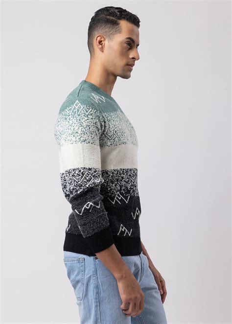 Men's Tricolor Round-neck Sweater – OCTAVE CLOTHING PRIVATE LIMITED