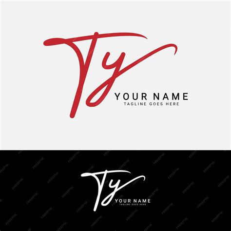 Premium Vector | Ty initial letter logo alphabet ty handwritten ...