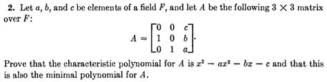 Image result for Examples of Minimal Polynomial of Matrix