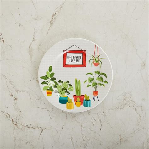Buy Raisa Urban Jungle Multicolour Printed Bone China Appetiser Plate ...