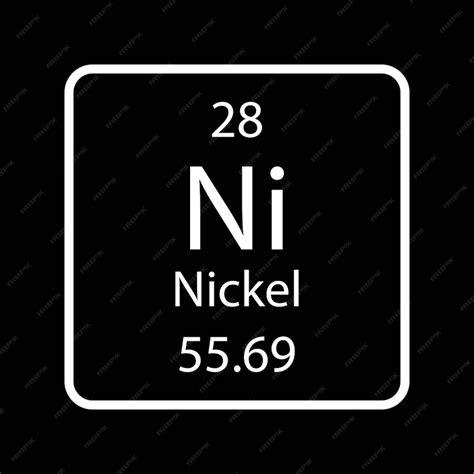 Premium Vector | Nickel symbol chemical element of the periodic table ...
