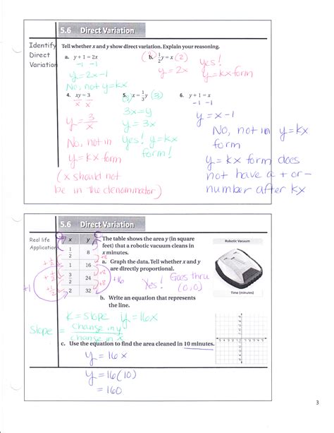 Image result for 5.6 Direct Variation
