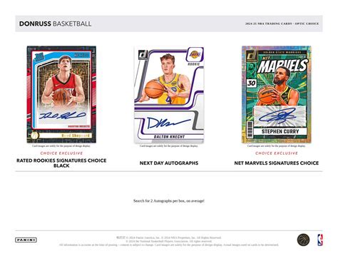 2024-25 Donruss Choice NBA Basketball Cards