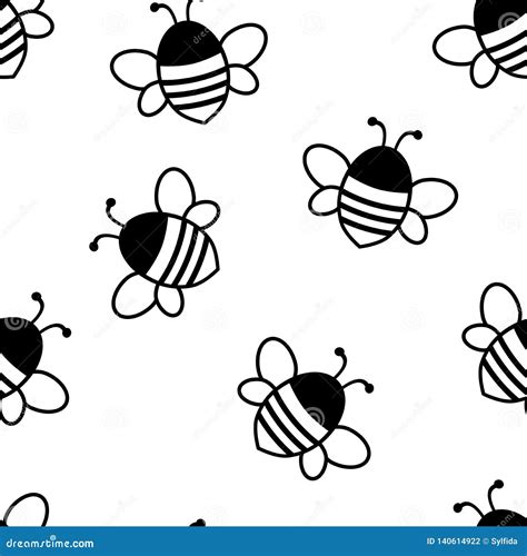 Bee Black And White Clip Art