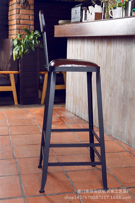 北欧铁艺吧台休闲椅创意吧凳家用凳高脚凳服装店椅餐厅咖啡厅吧椅