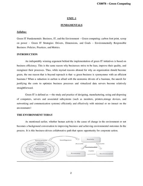 CS8078 Green Computing Unitwise Notes - UNIT: 1 FUNDAMENTALS Syllabus ...