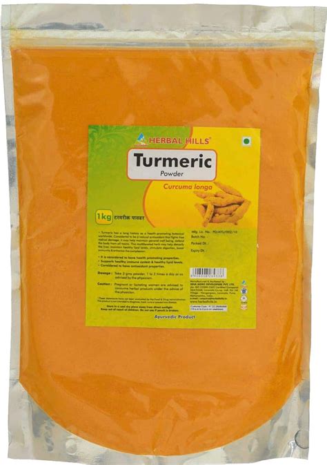 Buy HERBAL HILLS TURMERIC POWDER - 1KG - PACK OF 2 Online & Get Upto 60 ...