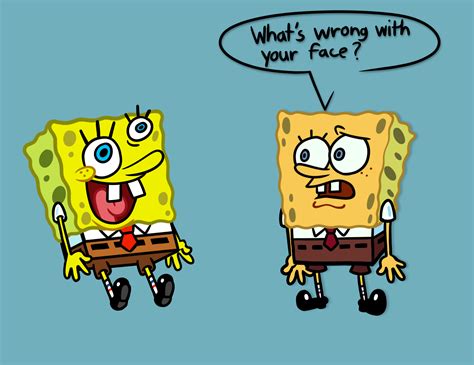 1990's SpongeBob witnesses modern SpongeBob : r/spongebob