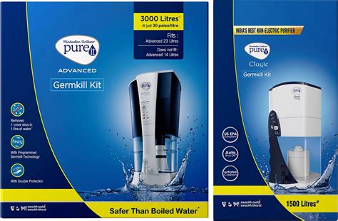 HUL Pureit Reverse Osmosis Water Purifier & Germ Kill Kit, White ...