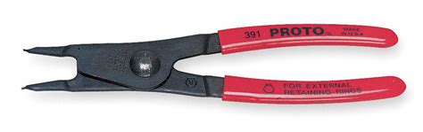 External, For 1/4 in to 21/32 in Shaft Dia, Retaining Ring Plier ...
