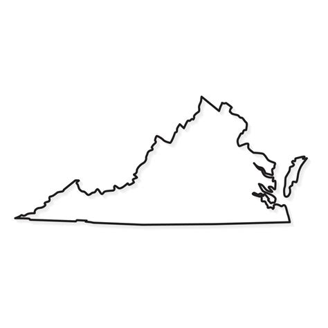 Detailed Map of Virginia and Flag | Outline, Counties, Cities and Road ...