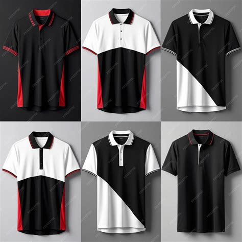 Stylish Polo Shirt Collection Modern Design Variants | Premium AI ...