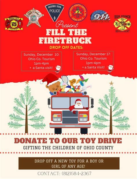 Fill The Fire Truck Toy Drive - Ohio County First Responders , Rising ...