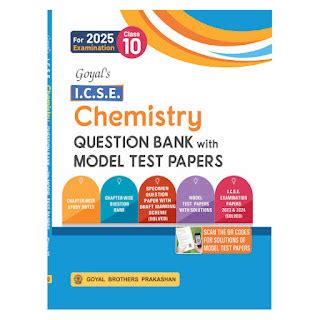 ICSE Chemistry Question Bank With Model Test Papers Class 10 For 2025 ...