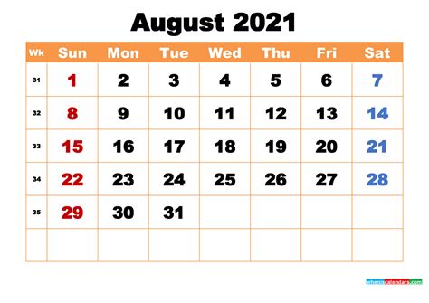 Download August 2021 Calendar With Holidays And Holidays Wallpaper | Wallpapers.com