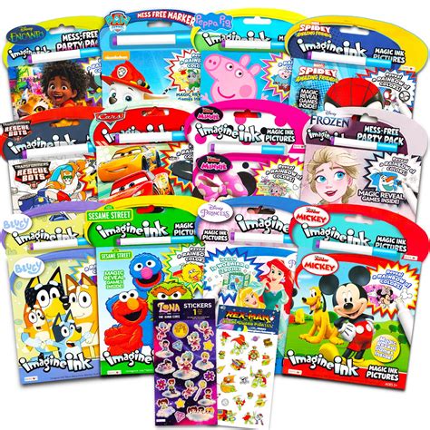 Buy 12 Mess Free Coloring Books with Mini No Mess Markers - Imagine Ink ...