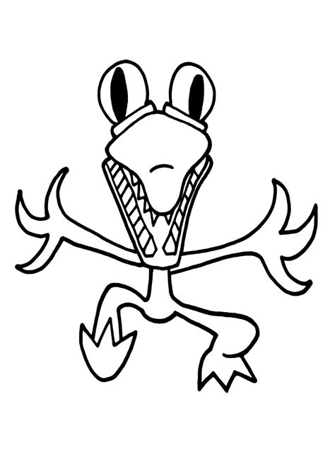 Orange From Rainbow Friends Coloring Page