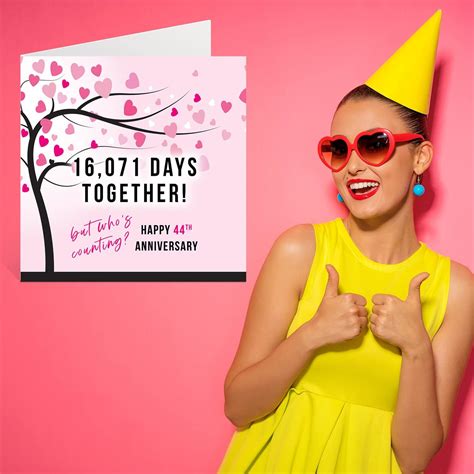 Buy Funny 44th Anniversary Card for Wife or Husband - 16071 Days ...