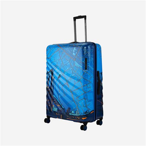 Buy Safari Brooklyn Printed Hard Luggage Blue Online