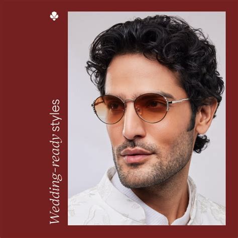 Buy Gold Transparent Full Rim Cat eye Vincent Chase Polarized Wedding ...