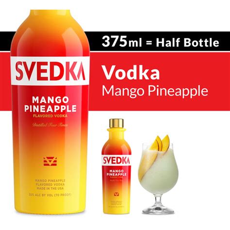 SVEDKA Mango Pineapple Flavored Vodka Bottle (375 ml) Delivery or ...